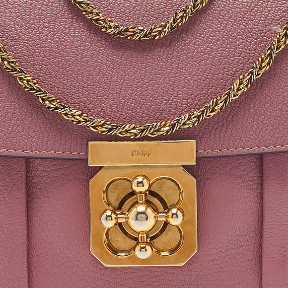 CHLOE Pink Leather Small Elsie Shoulder Bag - Picture 5 of 8